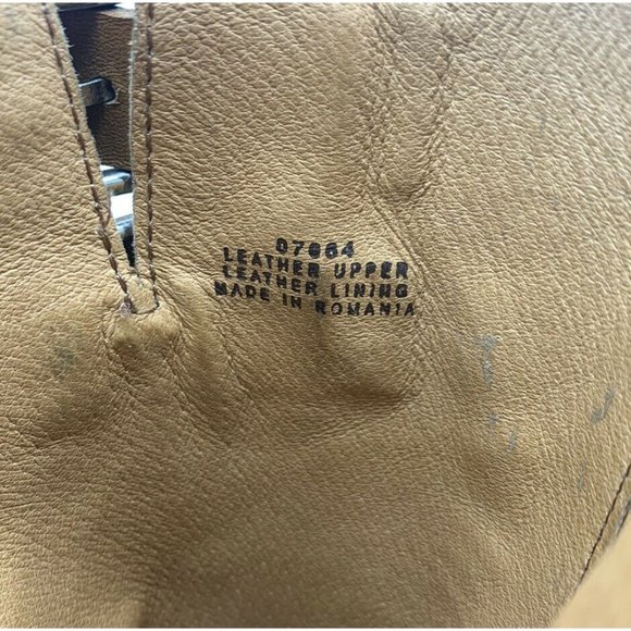 J. Crew Size 6 Brown Leather Double Buckle Accent Tall Boots Western Style - Picture 11 of 12